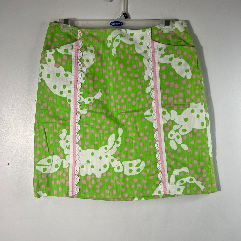 Womens Lilly Pulitzer Originals‎ Vintage Style Skirt Not So Crabby Print 2